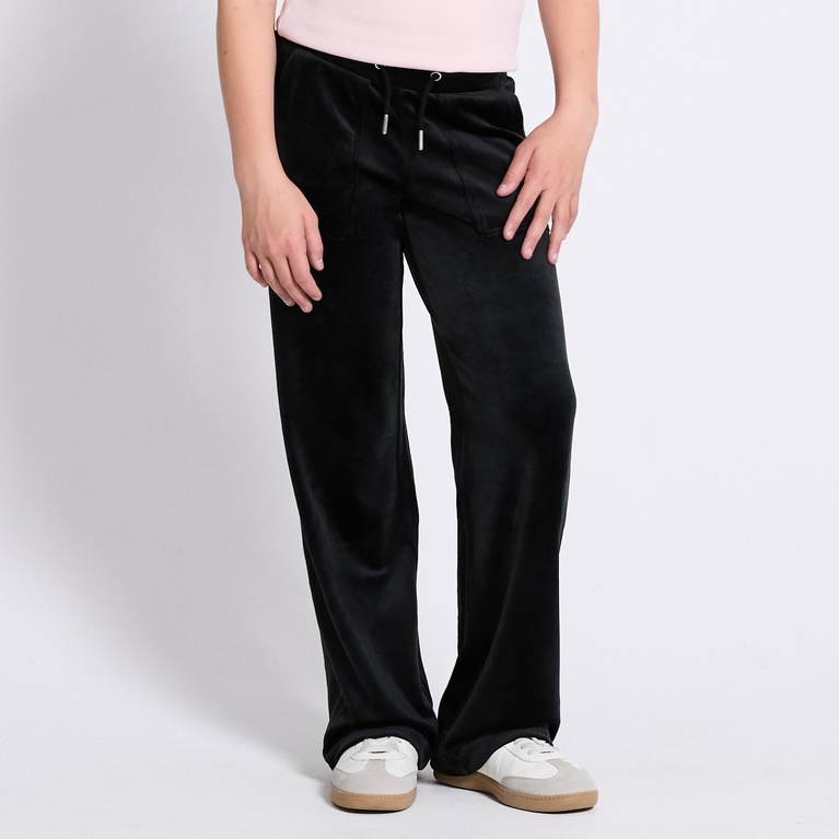 Velour pants "Ella star" Black
